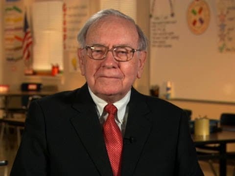 Warren Buffett reflecting on market trends and finance education for kids